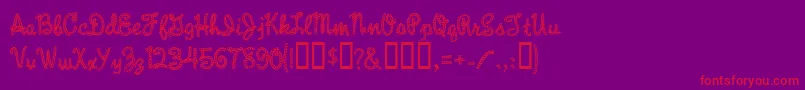 Reeperbahn Font – Red Fonts on Purple Background