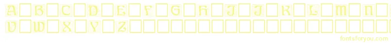 Queenanne Font – Yellow Fonts on White Background