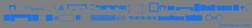 フォントPfornmtreasures3Layer1 – 灰色の背景に青い文字