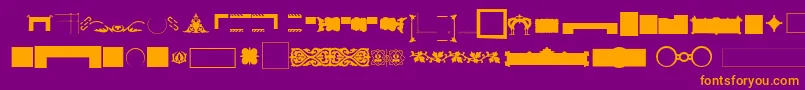 フォントPfornmtreasures3Layer1 – 紫色の背景にオレンジのフォント