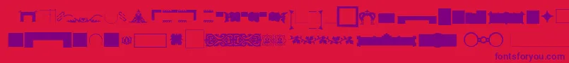 Pfornmtreasures3Layer1 Font – Purple Fonts on Red Background