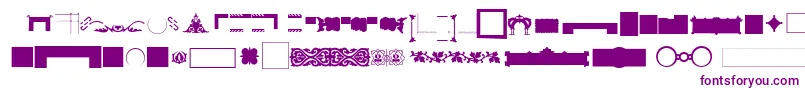 Pfornmtreasures3Layer1 Font – Purple Fonts on White Background