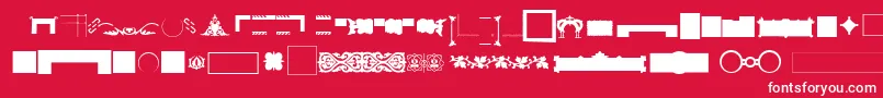 Pfornmtreasures3Layer1 Font – White Fonts on Red Background