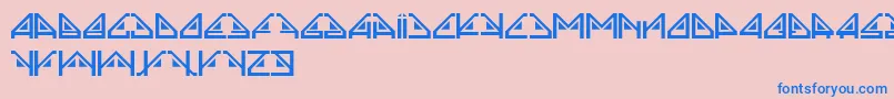 Fonte Sindrome – fontes azuis em um fundo rosa
