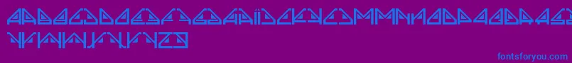 Sindrome Font – Blue Fonts on Purple Background