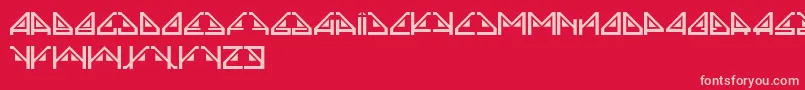 Sindrome Font – Pink Fonts on Red Background
