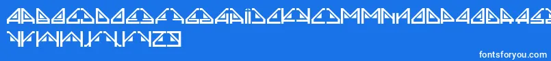 フォントSindrome – 青い背景に白い文字