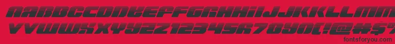 Capricushalf Font – Black Fonts on Red Background