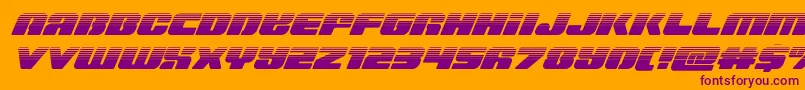 Capricushalf Font – Purple Fonts on Orange Background