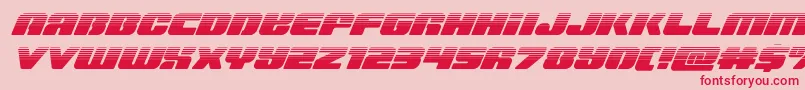フォントCapricushalf – ピンクの背景に赤い文字