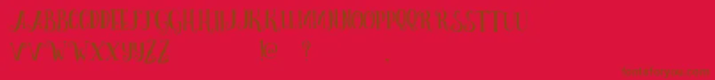 fuente CurelyFreeTypeface – Fuentes Marrones Sobre Fondo Rojo