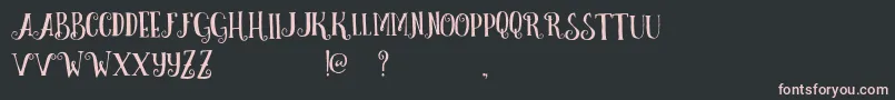 CurelyFreeTypeface-Schriftart – Rosa Schriften auf schwarzem Hintergrund