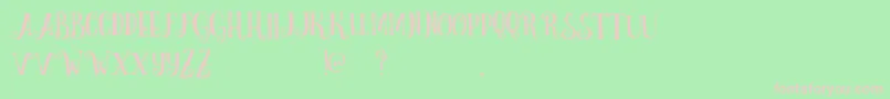 CurelyFreeTypeface Font – Pink Fonts on Green Background