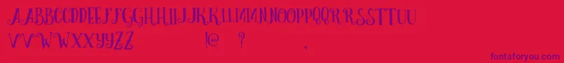 CurelyFreeTypeface Font – Purple Fonts on Red Background