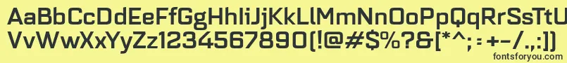 Quarcaextmedium Font – Black Fonts on Yellow Background