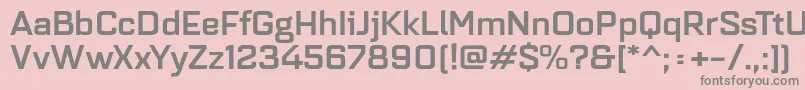 フォントQuarcaextmedium – ピンクの背景に灰色の文字