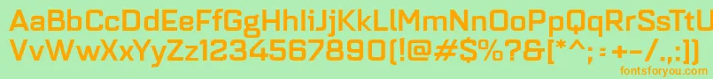 Quarcaextmedium Font – Orange Fonts on Green Background