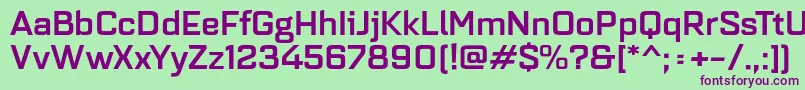 Quarcaextmedium Font – Purple Fonts on Green Background