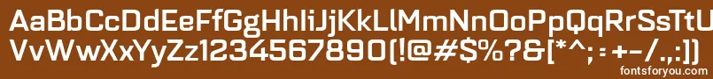 フォントQuarcaextmedium – 茶色の背景に白い文字