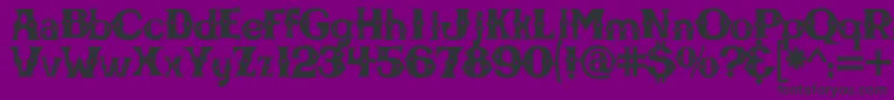 Cbgbfont Font – Black Fonts on Purple Background