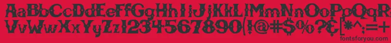 Cbgbfont Font – Black Fonts on Red Background