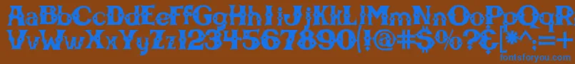 Cbgbfont Font – Blue Fonts on Brown Background