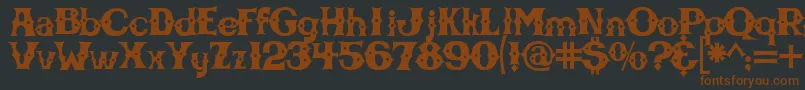 Шрифт Cbgbfont – коричневые шрифты на чёрном фоне