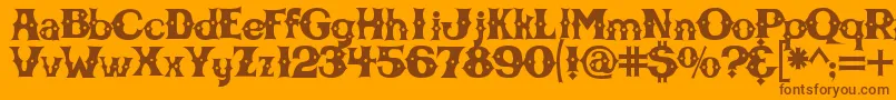 Cbgbfont Font – Brown Fonts on Orange Background