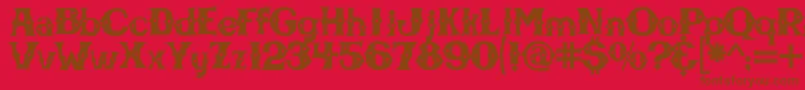 Cbgbfont Font – Brown Fonts on Red Background