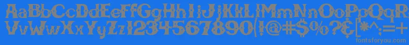 フォントCbgbfont – 青い背景に灰色の文字