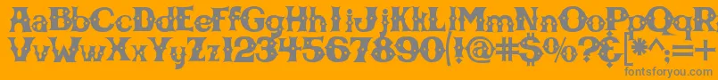 Cbgbfont Font – Gray Fonts on Orange Background