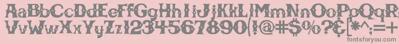 フォントCbgbfont – ピンクの背景に灰色の文字