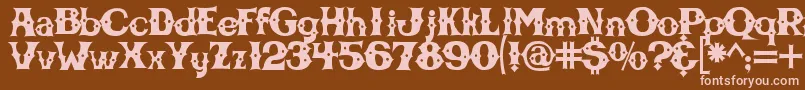 Cbgbfont Font – Pink Fonts on Brown Background