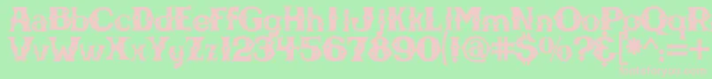 Шрифт Cbgbfont – розовые шрифты на зелёном фоне