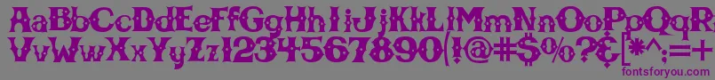 Cbgbfont-fontti – violetit fontit harmaalla taustalla