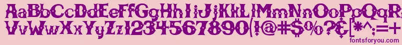 Cbgbfont Font – Purple Fonts on Pink Background