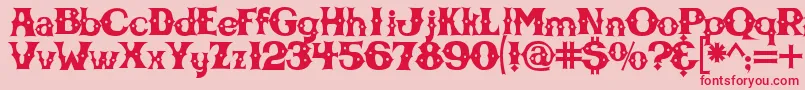 フォントCbgbfont – ピンクの背景に赤い文字