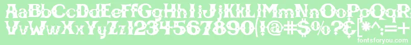 Cbgbfont Font – White Fonts on Green Background