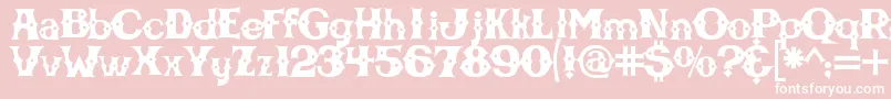 フォントCbgbfont – ピンクの背景に白い文字