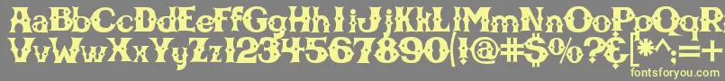 Cbgbfont Font – Yellow Fonts on Gray Background