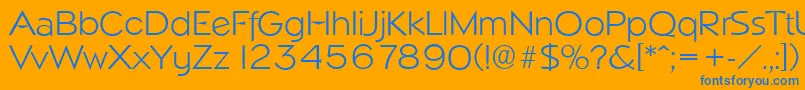 NapoliserialLightRegular Font – Blue Fonts on Orange Background