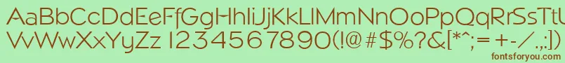 NapoliserialLightRegular Font – Brown Fonts on Green Background