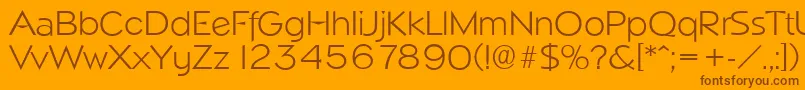 NapoliserialLightRegular Font – Brown Fonts on Orange Background