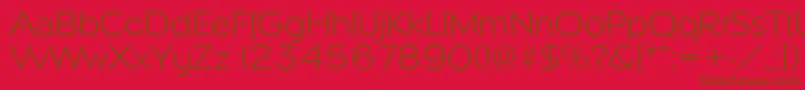 NapoliserialLightRegular Font – Brown Fonts on Red Background