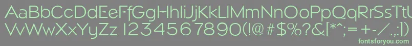 NapoliserialLightRegular Font – Green Fonts on Gray Background
