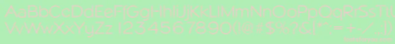 NapoliserialLightRegular Font – Pink Fonts on Green Background