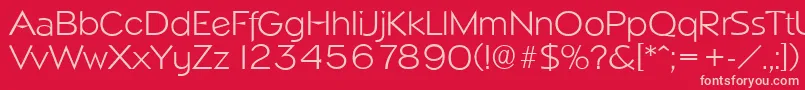 NapoliserialLightRegular Font – Pink Fonts on Red Background