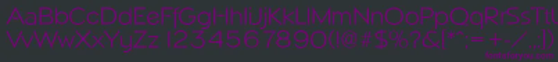 NapoliserialLightRegular Font – Purple Fonts on Black Background