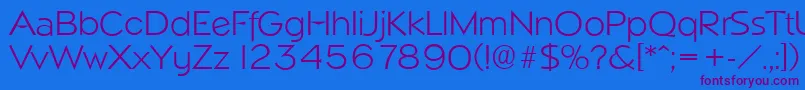 NapoliserialLightRegular Font – Purple Fonts on Blue Background