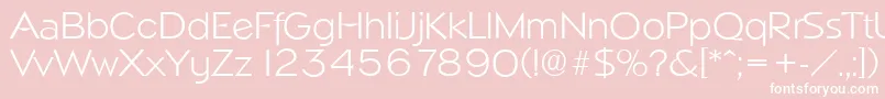 NapoliserialLightRegular Font – White Fonts on Pink Background